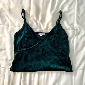 Velvet Cropped Tank Top